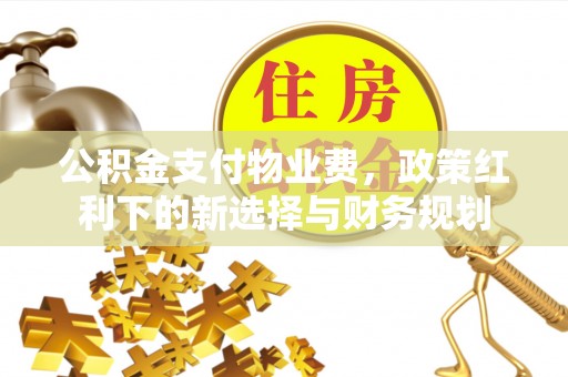 沈河公积金支付物业费，政策红利下的新选择与财务规划