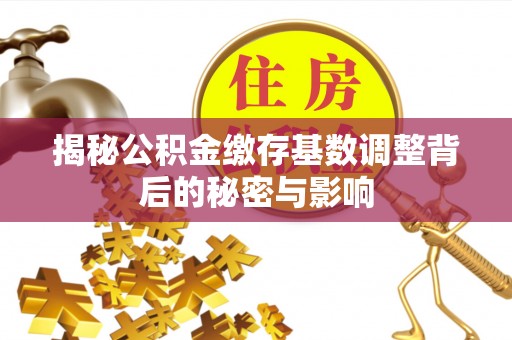 沈河揭秘公积金缴存基数调整背后的秘密与影响