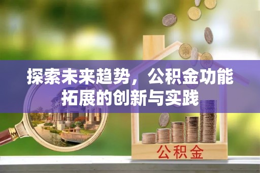 沈河探索未来趋势，公积金功能拓展的创新与实践
