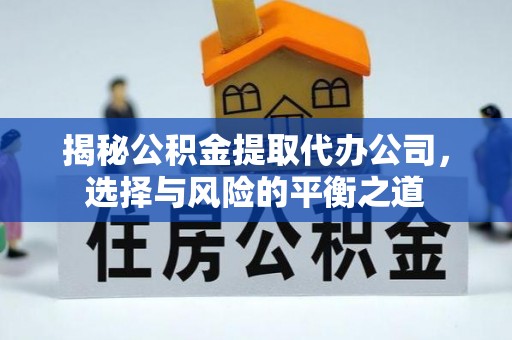 沈河揭秘公积金提取代办公司，选择与风险的平衡之道